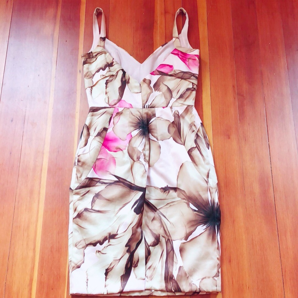 Gianni Versace Pink & Nude Floral Tank Silk Dress - Picture 5 of 8